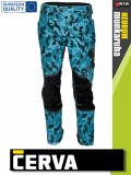 Cerva NEURUM PETROL CAMO prémium extra rugalmas SLIMFIT nadrág - munkaruha