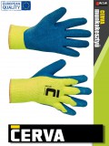 Cerva NIGHTJAR bélelt textil latex-mártott kesztyű - munkakesztyű - 12 pár/csomag