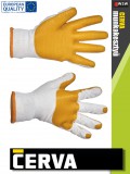 Cerva YELLOWHAMMER textil latex-mártott kesztyű - munkakesztyű - 12 pár/csomag