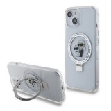 CG Mobile Apple iPhone 15  karl lagerfeld ring stand karl&choupette magsafe védő (ütésálló, magsafe, kitámasztó) fehér