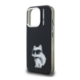 CG Mobile Apple iPhone 15 Pro Karl Lagerfeld iml aquarelle choupette szilikon védő (ütésállóság, kameravédő) fekete