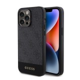 CG Mobile Apple iPhone 15 Pro Max guess 4g stripe műanyag telefonvédő (textil hátlap, magsafe) fekete