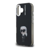 CG Mobile Apple iPhone 16 Karl Lagerfeld iml aquarelle karl szilikon telefonvédő (ütésállóság, kameravédő) fekete