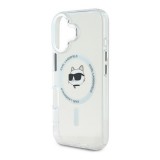 CG Mobile Apple iPhone 16 Karl Lagerfeld iml choupette head metal frame magsafe (ütésálló, kameravédő, magsafe) átlátszó