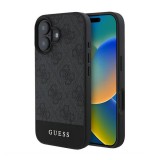 CG Mobile Apple iPhone 16 Plus guess 4g stripe műanyag telefonvédő (textil hátlap) sötétszürke