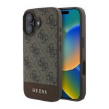 CG Mobile Apple iPhone 16 Plus guess 4g stripe műanyag telefonvédő (textil hátlap) világosbarna