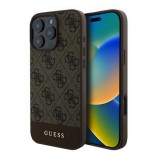 CG Mobile Apple iPhone 16 Pro guess 4g stripe műanyag telefonvédő (textil hátlap) világosbarna