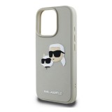 CG Mobile Apple iPhone 16 Pro Karl Lagerfeld 3d rubber double heads szilikon telefonvédő (ütésállóság, 3d) bézs