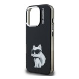 CG Mobile Apple iPhone 16 Pro Karl Lagerfeld iml aquarelle choupette szilikon védő (ütésállóság, kameravédő) fekete