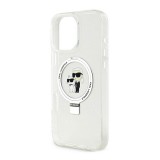 CG Mobile Apple iPhone 16 Pro Karl Lagerfeld ringstand karl and choupette magsafe  (ütésálló, magsafe, kitámasztó) fehér