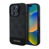 CG Mobile Apple iPhone 16 Pro Max guess 4g stripe műanyag telefonvédő (textil hátlap) sötétszürke