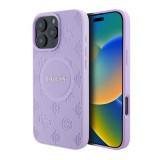 CG Mobile Apple iPhone 16 Pro Max guess saffiano peony classic logo szilikon védő (ütésálló, bőr hatású, magsafe) lila