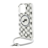 CG Mobile Apple iPhone 16 Pro Max Karl Lagerfeld crossbody k&ch heads (ütésálló, magsafe, nyakpánt) átlátszó