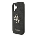 CG Mobile Apple iPhone 17 guess 4g big logo szilikon telefonvédő (ütésállóság, bőr hatású hátlap) fekete