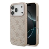 CG Mobile Apple iPhone 17 Pro guess 4g classic szilikon telefonvédő (ütésállóság, eco bőr hatású hátlap) rózsaszín