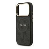 CG Mobile Apple iPhone 17 Pro Max guess 4g classic logo szilikon telefonvédő (ütésállóság, bőr hatású hátlap) fekete
