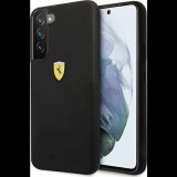 CG MOBILE FERRARI ON TRACK SILICONE szilikon telefonvédő (mikrofiber plüss belső, matt) FEKETE Samsung Galaxy S22 Plus (SM-S906) (FESSIHCS22MBK) (91977)