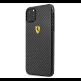 CG MOBILE Ferrari Scuderia műanyag telefonvédő (karbon minta) FEKETE [Apple iPhone 11 Pro Max] (FESPCHCN65CBBK) - Telefontok
