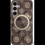 CG MOBILE GUESS 4G BACKGROUND GOLD ELECTROPLATED PEONY PATTERN szilikon telefonvédő (ütésállóság, MagSafe) VILÁGOSBARNA Samsung Galaxy S25 (SM-S931) (GUHMS25SH4PYEEW) (GUHMS25SH4PYEEW)
