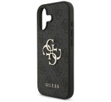 Cg mobile GUESS 4G BIG LOGO szilikon telefonvédő (ütésállóság, bőr hatású hátlap) FEKETE Apple iPhone 17