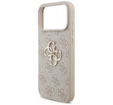 Cg mobile GUESS 4G BIG LOGO szilikon telefonvédő (ütésállóság, bőr hatású hátlap) RÓZSASZÍN Apple iPhone 17 Pro Max