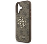 Cg mobile GUESS 4G BIG LOGO szilikon telefonvédő (ütésállóság, bőr hatású hátlap) SÖTÉTBARNA Apple iPhone 17