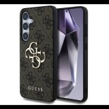 CG MOBILE GUESS 4G BIG LOGO szilikon telefonvédő (ütésállóság, bőr hatású hátlap) SÖTÉTBARNA Samsung Galaxy S25 Plus (SM-S936) (GUHCS25M4GMGBR) (GUHCS25M4GMGBR)