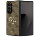 Cg mobile GUESS 4G BIG LOGO szilikon telefonvédő (ütésállóság, bőr hatású hátlap) SÖTÉTBARNA Samsung Galaxy Z Fold7 (SM-F966)