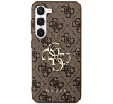 Cg mobile GUESS 4G BIG METAL LOGO műanyag telefonvédő (ütésállóság, bőr hatású hátlap) BARNA Samsung Galaxy S24 Ultra (SM-S928)