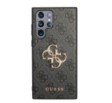 Cg mobile GUESS 4G BIG METAL LOGO műanyag telefonvédő (ütésállóság, bőr hatású hátlap) SZÜRKE Samsung Galaxy S24 Ultra (SM-S928)