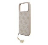 Cg mobile GUESS 4G CHARMS műanyag telefonvédő (textil hátlap, telefondísz) RÓZSASZÍN Apple iPhone 17 Pro Max