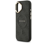 Cg mobile GUESS 4G CLASSIC LOGO szilikon telefonvédő (ütésállóság, bőr hatású hátlap) FEKETE Apple iPhone 17