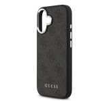 Cg mobile GUESS 4G MAGSAFE szilikon telefonvédő (ütésállóság, műanyag hátlap) FEKETE Apple iPhone 17