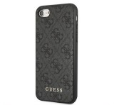 Cg mobile GUESS 4G METAL GOLD LOGO műanyag telefonvédő (textil hátlap) SZÜRKE Apple iPhone 8 4.7, iPhone 7 4.7, iPhone SE 2 (2020)