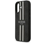 Cg mobile GUESS 4G PRINTED STRIPES szilikon telefonvédő (ütésállóság, bőr hatású hátlap, MagSafe) FEKETE Apple iPhone 17
