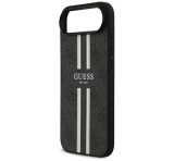 Cg mobile GUESS 4G PRINTED STRIPES szilikon telefonvédő (ütésállóság, bőr hatású hátlap, MagSafe) FEKETE Apple iPhone 17 Air