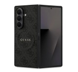 Cg mobile GUESS 4G RING CLASSIC LOGO szilikon telefonvédő (ütésállóság, textil hátlap, MagSafe) FEKETE Samsung Galaxy Z Fold7 (SM-F966)