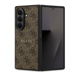 Cg mobile GUESS 4G RING CLASSIC LOGO szilikon telefonvédő (ütésállóság, textil hátlap, MagSafe) SÖTÉTBARNA Samsung Galaxy Z Fold7 (SM-F966)