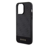 Cg mobile GUESS 4G STRIPE műanyag telefonvédő (textil hátlap, MagSafe) FEKETE Apple iPhone 15 Pro
