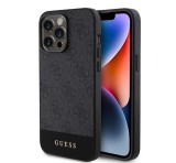 Cg mobile GUESS 4G STRIPE műanyag telefonvédő (textil hátlap, MagSafe) FEKETE Apple iPhone 15 Pro Max