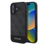 Cg mobile GUESS 4G STRIPE műanyag telefonvédő (textil hátlap) SZÜRKE Apple iPhone 16 Plus