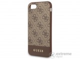 CG Mobile Guess 4G Stripe műanyag tok Apple iPhone 7 4.7 készülékhez, barna, textil hátlap