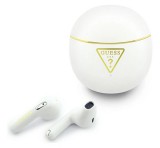 Cg mobile GUESS GOLD LINE TRIANGLE bluetooth fülhallgató SZTEREO (v6.0, TWS, mikrofon, IPX5 vízálló + töltőtok) FEHÉR