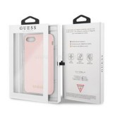 Cg mobile GUESS iPhone 8 arany logóval szilikon világos pink tok (GUHCI8LSGLLP)