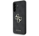 Cg mobile GUESS PU 4G METAL LOGO CASE műanyag telefonvédő (ütésállóság, bőr hatású hátlap) SÖTÉTSZÜRKE Samsung Galaxy A36 5G (SM-A366)