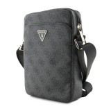 CG Mobile guess pu 4g triangle logo kézitáska álló (univerzális, 8", bőr hatású, vállpánt) fekete