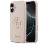Cg mobile GUESS SILICONE BIG 4G SCRIPT szilikon telefonvédő (műanyag hátlap, ütésállóság) RÓZSASZÍN Apple iPhone 17