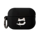 Cg mobile KARL LAGERFELD 3D LOGO NFT CHOUPETTE HEAD szilikon tok (karabíner) FEKETE Apple AirPods Pro 2