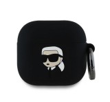Cg mobile KARL LAGERFELD 3D LOGO NFT KARL HEAD szilikon tok (karabíner) FEKETE Apple AirPods 4