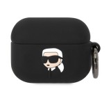 Cg mobile KARL LAGERFELD 3D LOGO NFT KARL HEAD szilikon tok (karabíner) FEKETE Apple AirPods Pro